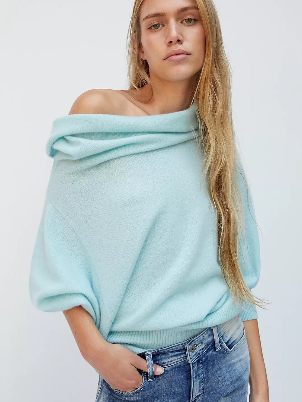 Anthropologie Natalie Cowl-Neck Cashmere Sweater - size small